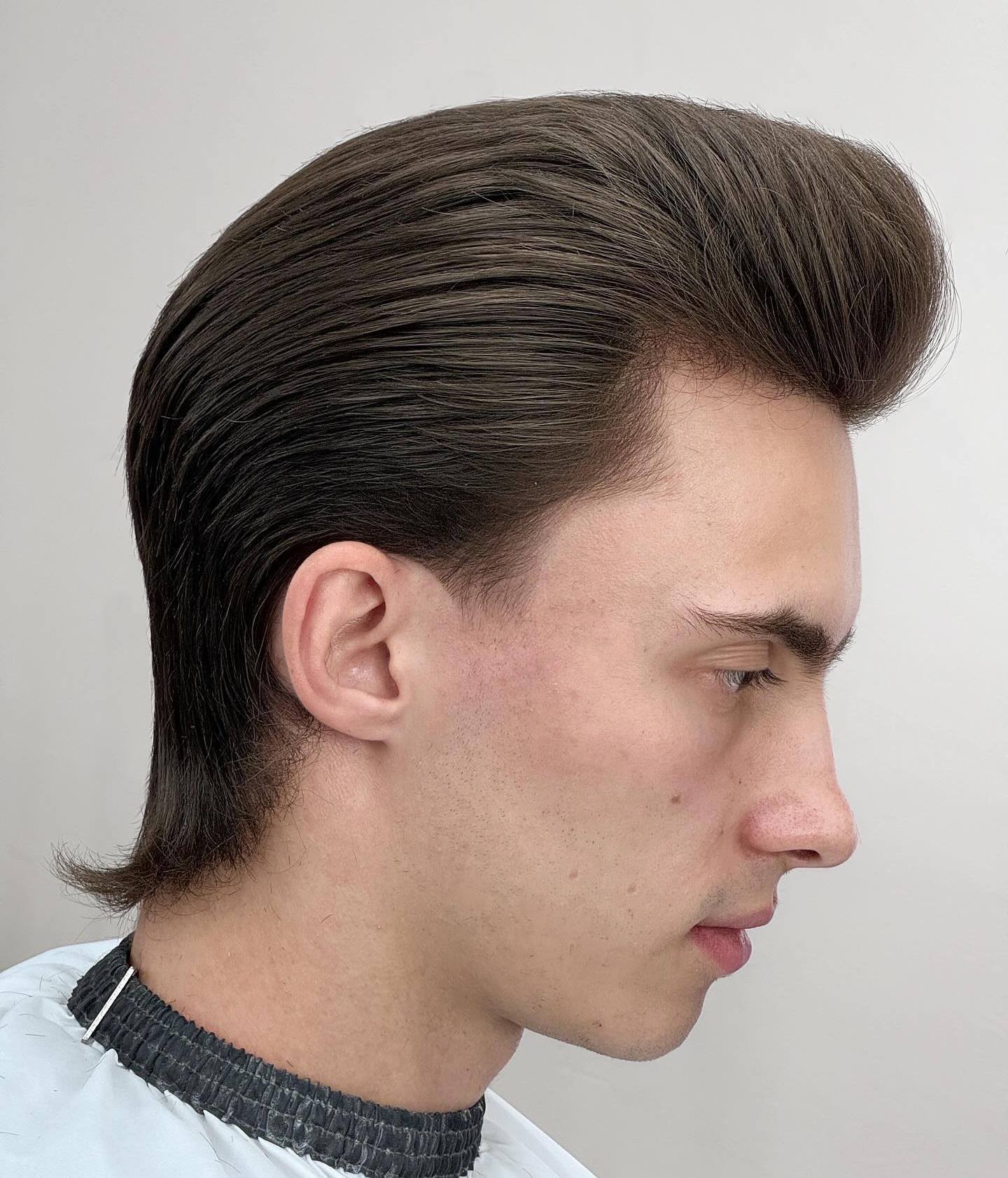 Sleek Pompadour for Guys with Medium Hair